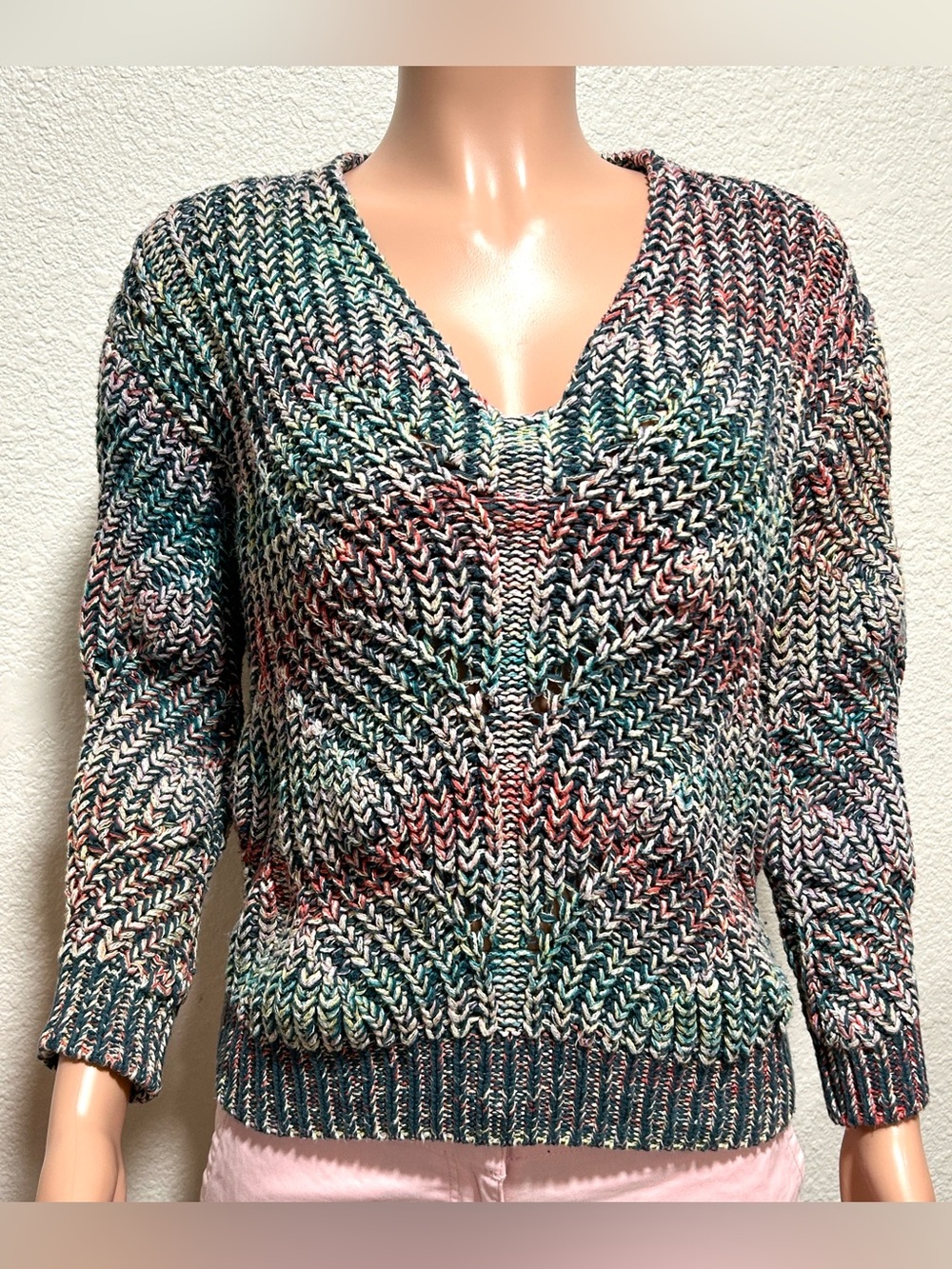 Anthropologie Multicolor Marled Crewneck Sweater